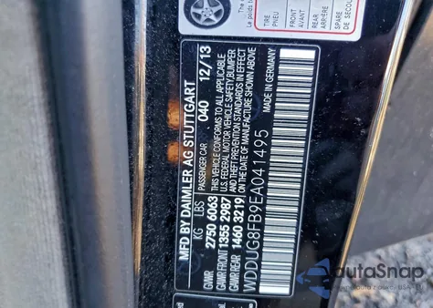 2014 Mercedes-Benz S 550 4Matic z USA, uszkodzony, nr VIN WDDUG8FB9EA041495